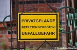 German Warning Sign