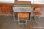 Old Yamaha Piano At Abandoned Elementary School