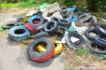 Abandoned Colored Tyres