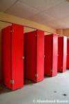 Red Bathroom Stalls